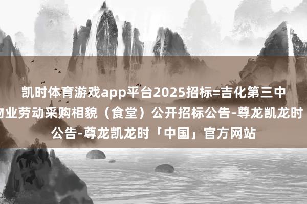凯时体育游戏app平台2025招标=吉化第三中学校教会劳动及物业劳动采购相貌（食堂）公开招标公告-尊龙凯龙时「中国」官方网站